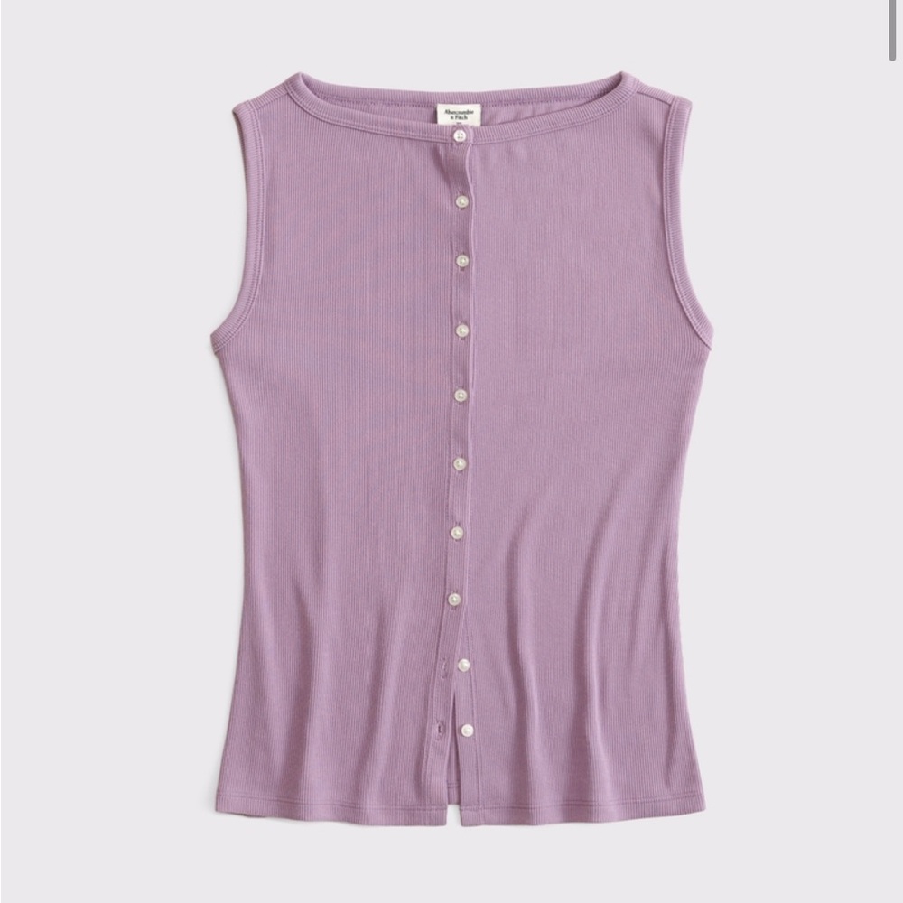 Abercrombie & Fitch slash button-through top